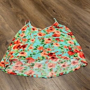 Hi-low Rosey tank top
